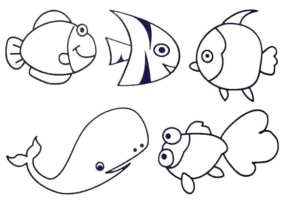 Ocean Life Coloring Pages 580x424 Ocean Life Coloring Pages