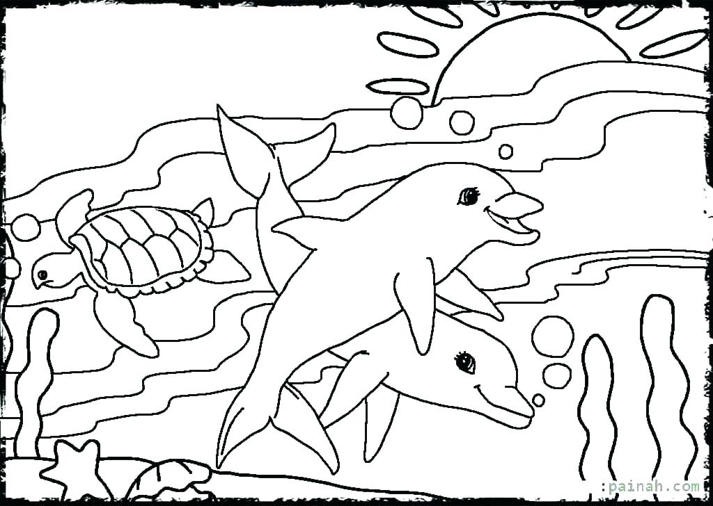 Marine Life Coloring Pages Marine Life Coloring Pages Underwater 1024x728 Marine Life Coloring Pages Marine Life Coloring Pages Underwater