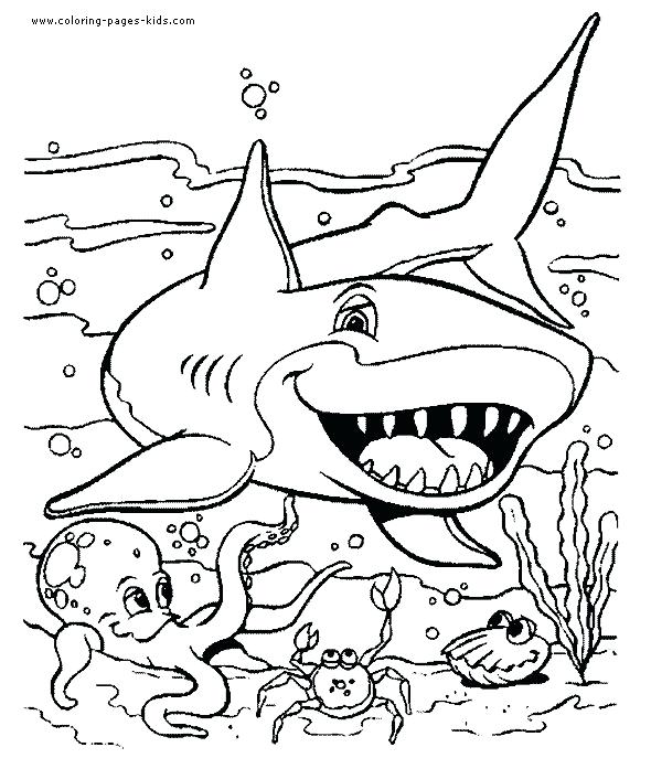 Ocean Life Coloring Pages Printable Coloring Pages Of Animals 590x687 Ocean Life Coloring Pages Printable Coloring Pages Of Animals