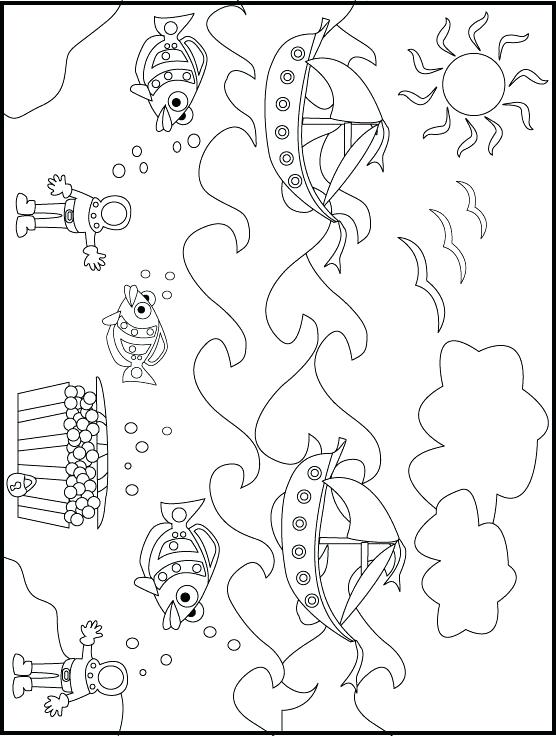 556x736 Ocean Scene Coloring Page Thumbnail Coloring Page Ocean Scene Free