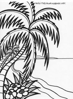 236x319 Sunset In An Island Coloring Page Draw Sunset
