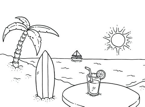 480x353 Coloring Pages Of The Beach Download Free Beach Coloring Pages
