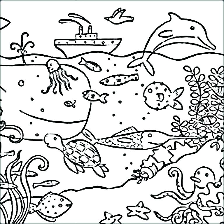768x768 Ocean Coloring Page Ocean Coloring Page Ocean Coloring Pages Free