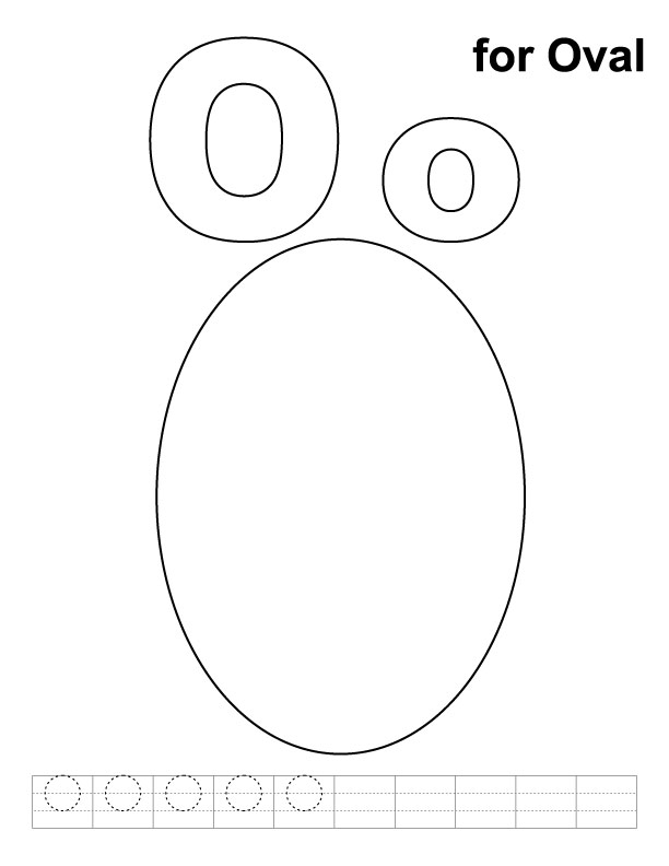 612x792 Oval Coloring Page O For Oval Coloring Page With Handwriting