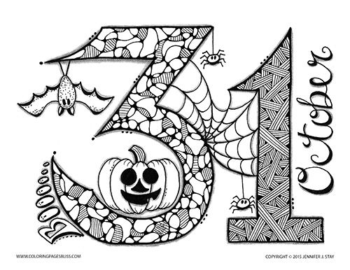 October Coloring Pages