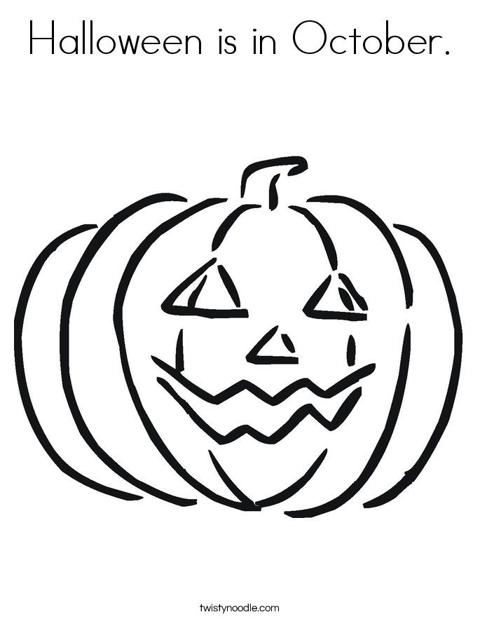 685x886 Halloween Is In October Coloring Page