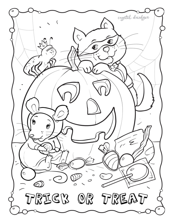 Happy October Coloring Page 660x854 Happy October Coloring Page