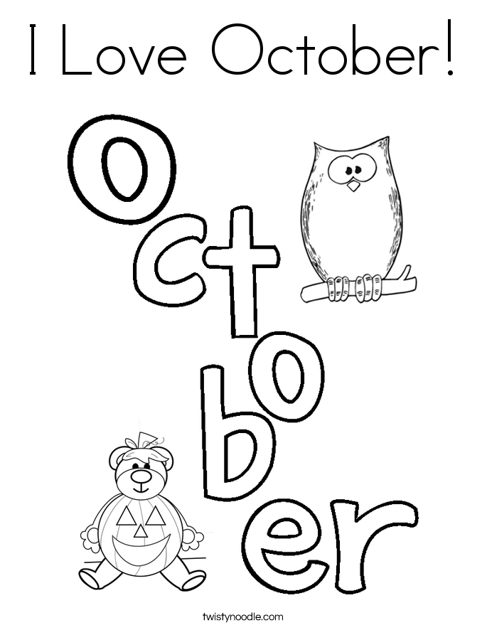 I Love October Coloring Page 685x886 I Love October Coloring Page