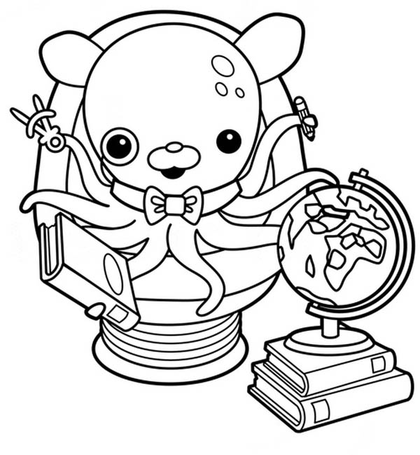 600x649 Awesome Professor Inkling Octopus From The Octonauts Coloring Page
