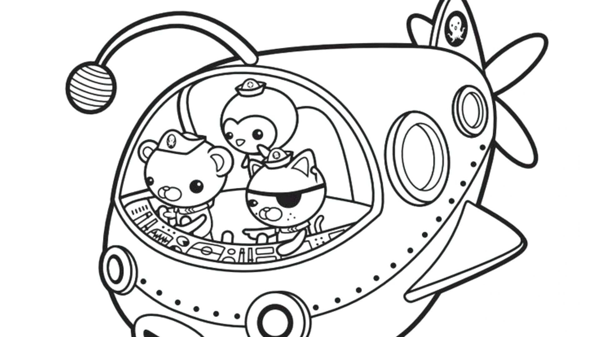 1920x1080 Simple Decoration Octonaut Coloring Pages To Print Printable