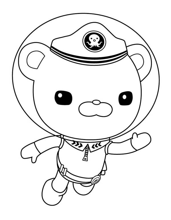 Captain Barnacles Swim In The Octonauts Coloring Page Captain 600x775 Captain Barnacles Swim In The Octonauts Coloring Page Captain