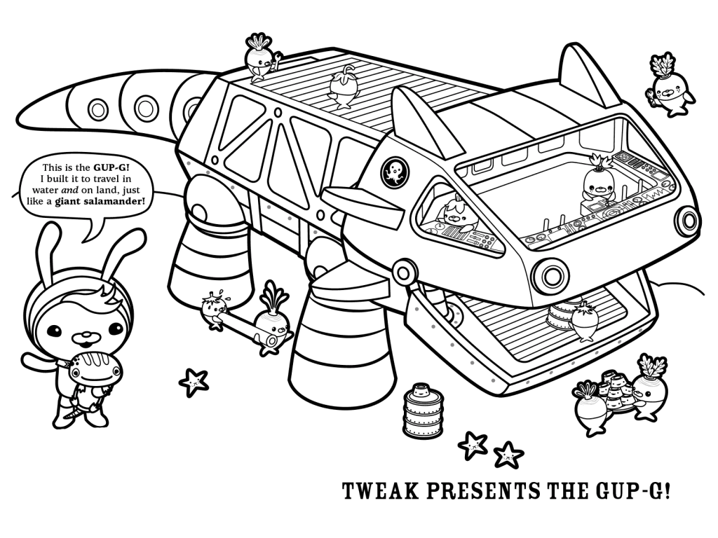 Free Printable Octonauts Coloring Pages 1024x768 Free Printable Octonauts Coloring Pages