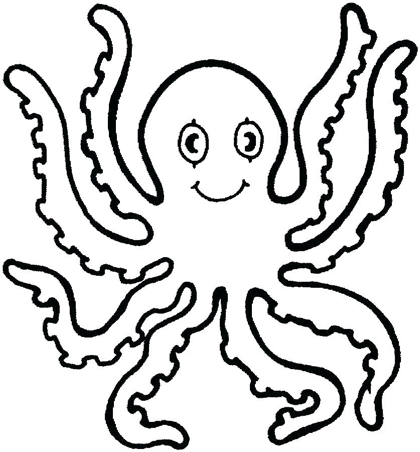 837x900 Octopus Coloring Page For Kids Baby Octopus Coloring Pages