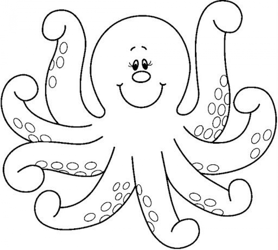 960x864 Cartoon Octopus Coloring Pages Gallery Coloring For Kids 2018