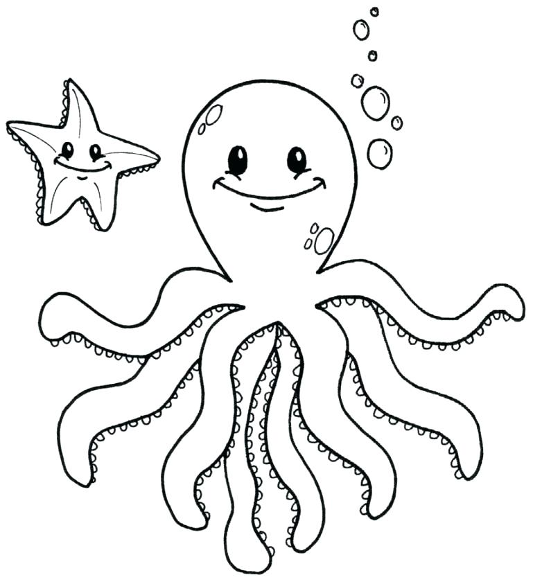 769x840 Coloring Page Octopus Octopus Coloring Pages Fish Coloring Pages
