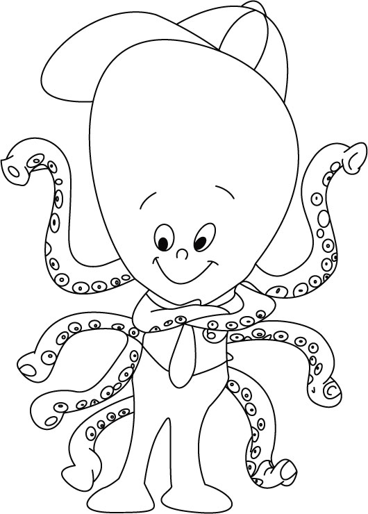 Cool Boss Octopus Coloring Pages Download Free Cool Boss Octopus 530x740 Cool Boss Octopus Coloring Pages Download Free Cool Boss Octopus