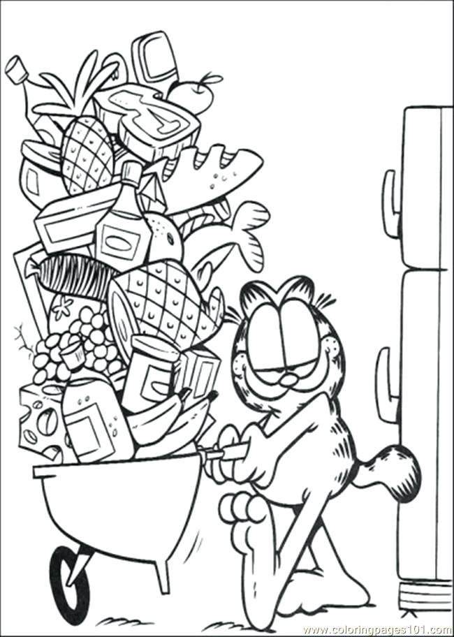 650x912 Garfield Coloring Pages Odie And Garfield Christmas Coloring Pages