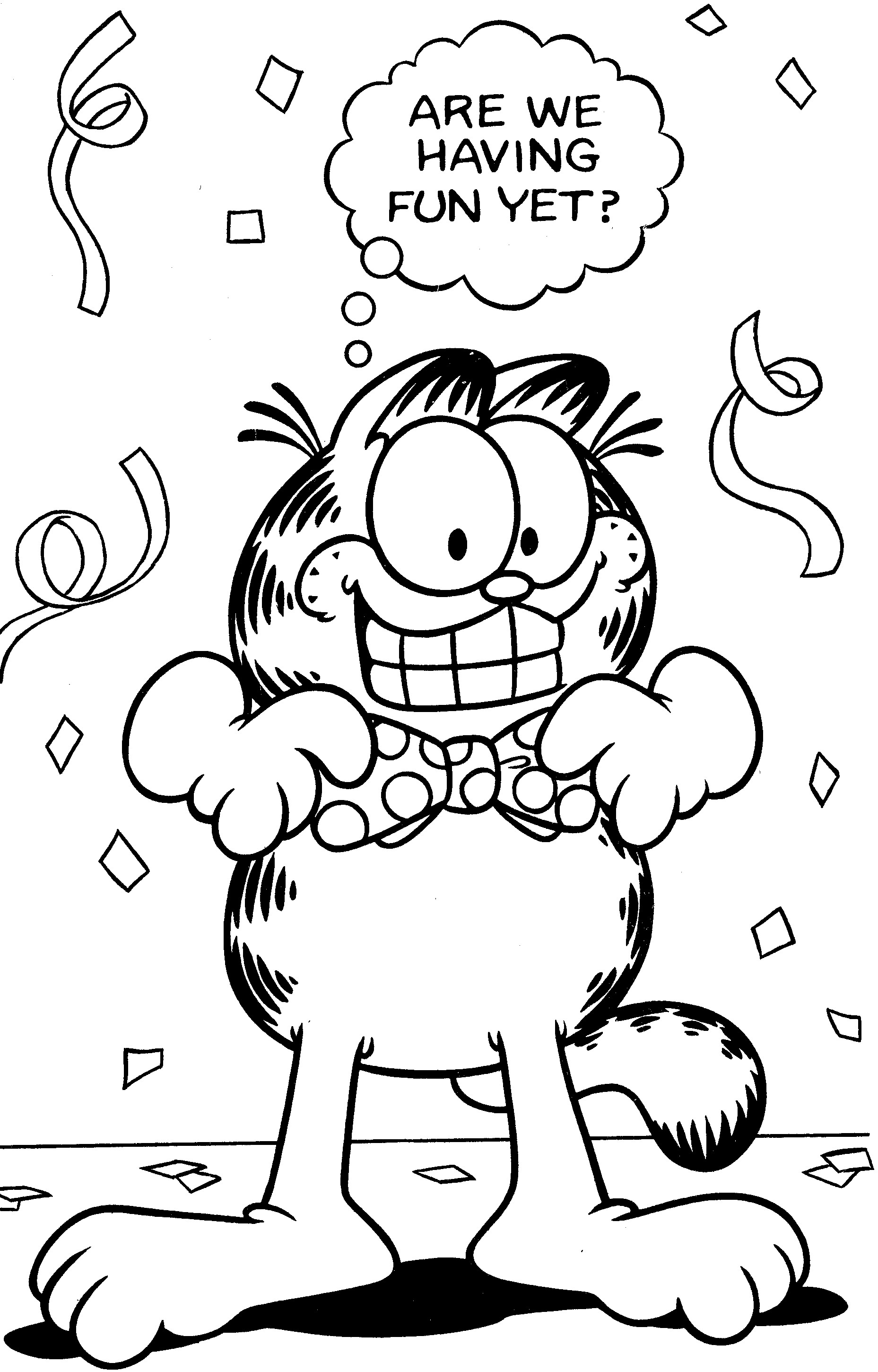 1857x2900 Special Garfield And Odie Coloring Pages Acpra
