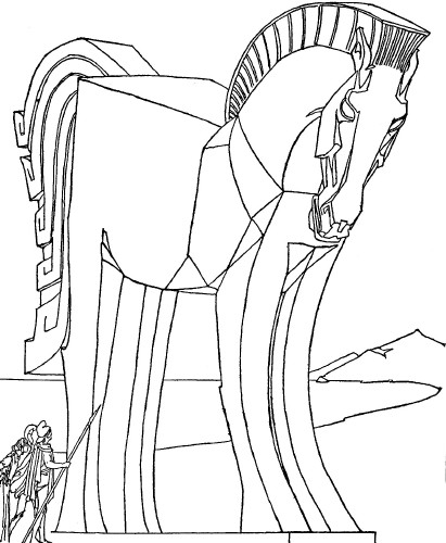 411x500 Drawing Of Odysseus