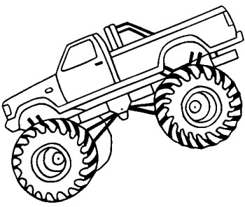 Monster Truck Off Road Coloring Page 350x296 Monster Truck Off Road Coloring Page