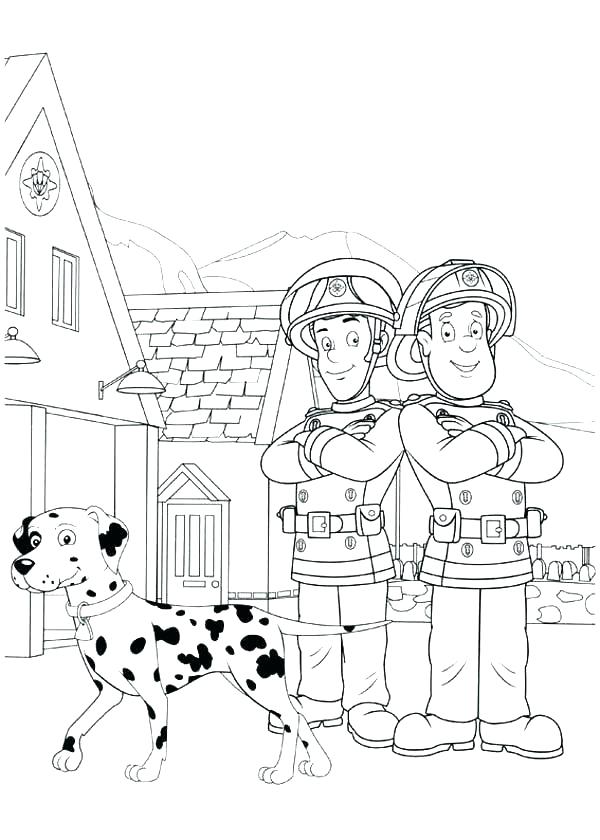 600x840 Fire Department Coloring Pages Engine 1 Fire Station Coloring