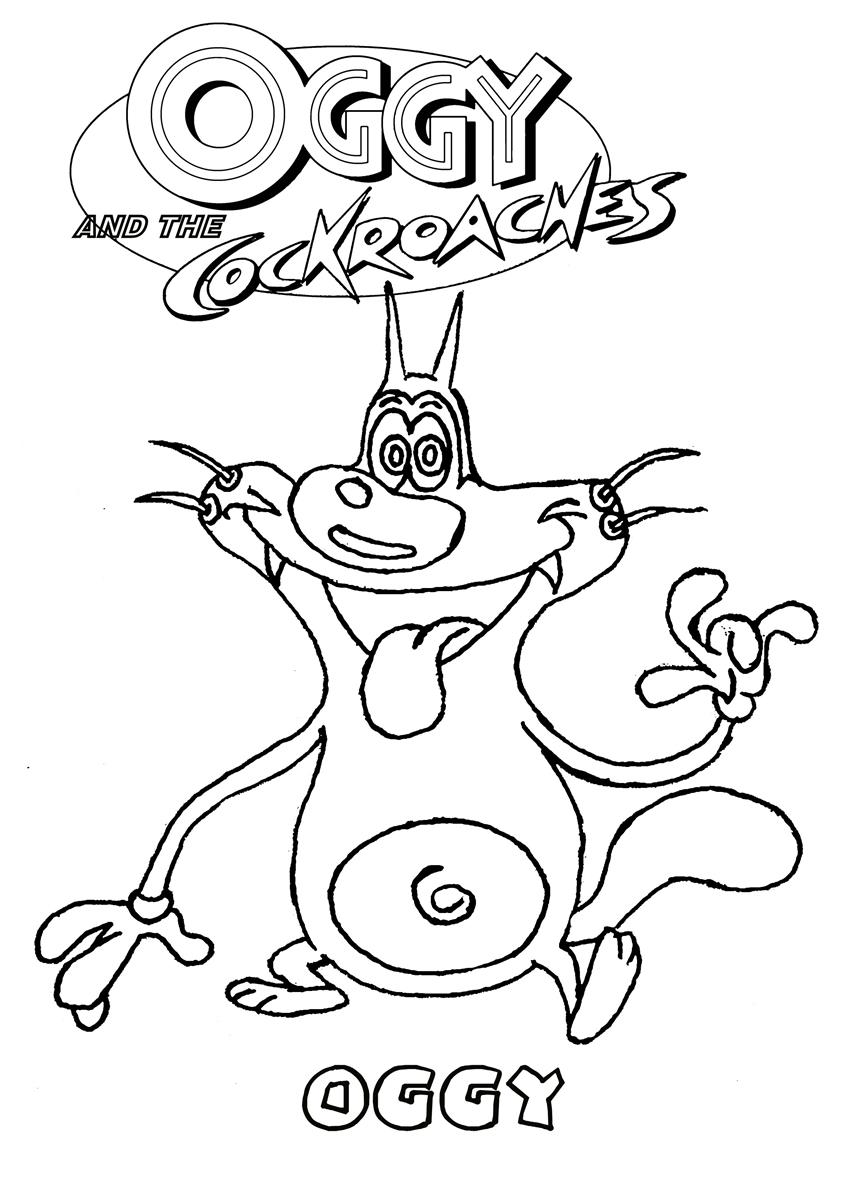 848x1200 Oggy And The Cockroaches Coloring Page4