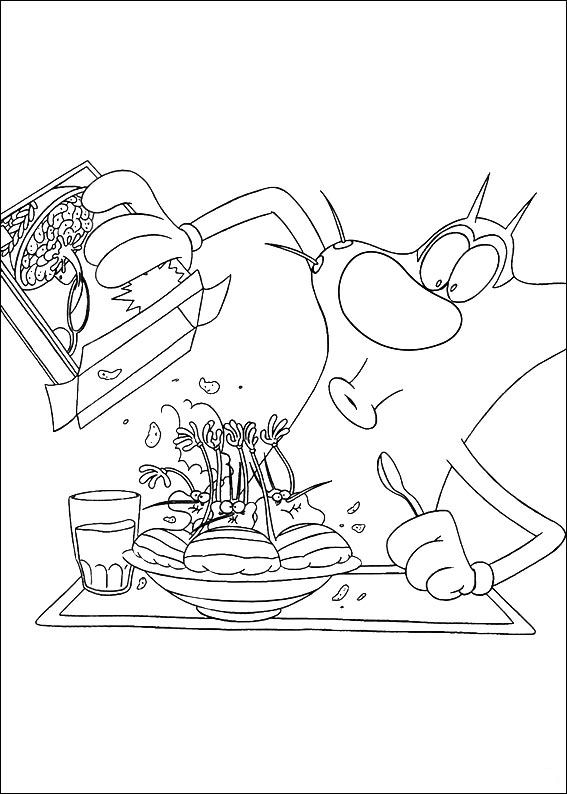 567x794 Kids N 39 Coloring Pages Of Oggy And The Cockroaches