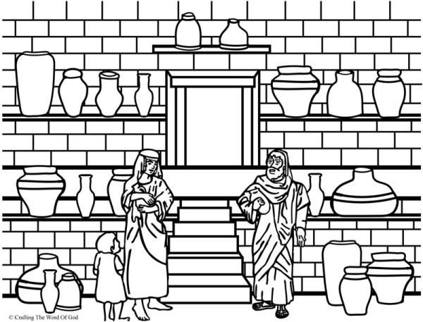600x457 Elisha And The Jar Of Oil Coloring Page Elisha And Widow's Oil