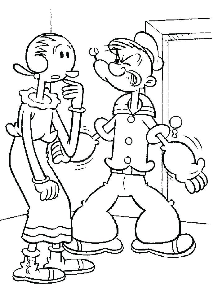 703x956 Popeye Coloring Pages Popeye And Olive Oil Coloring Pages