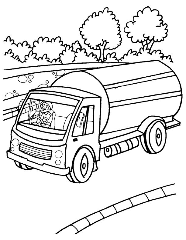 Tanker Truck Coloring Pages 612x792 Tanker Truck Coloring Pages