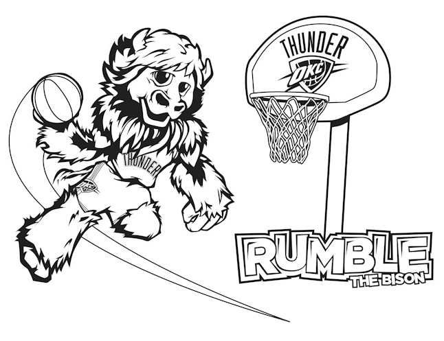 Okc Coloring Pages Rumble Kids Coloring Sheet Bhoss1313 646x497 Okc Coloring Pages Rumble Kids Coloring Sheet Bhoss1313