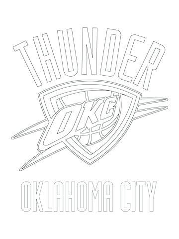 Oklahoma City Thunder Coloring Page 360x480 Oklahoma City Thunder Coloring Page