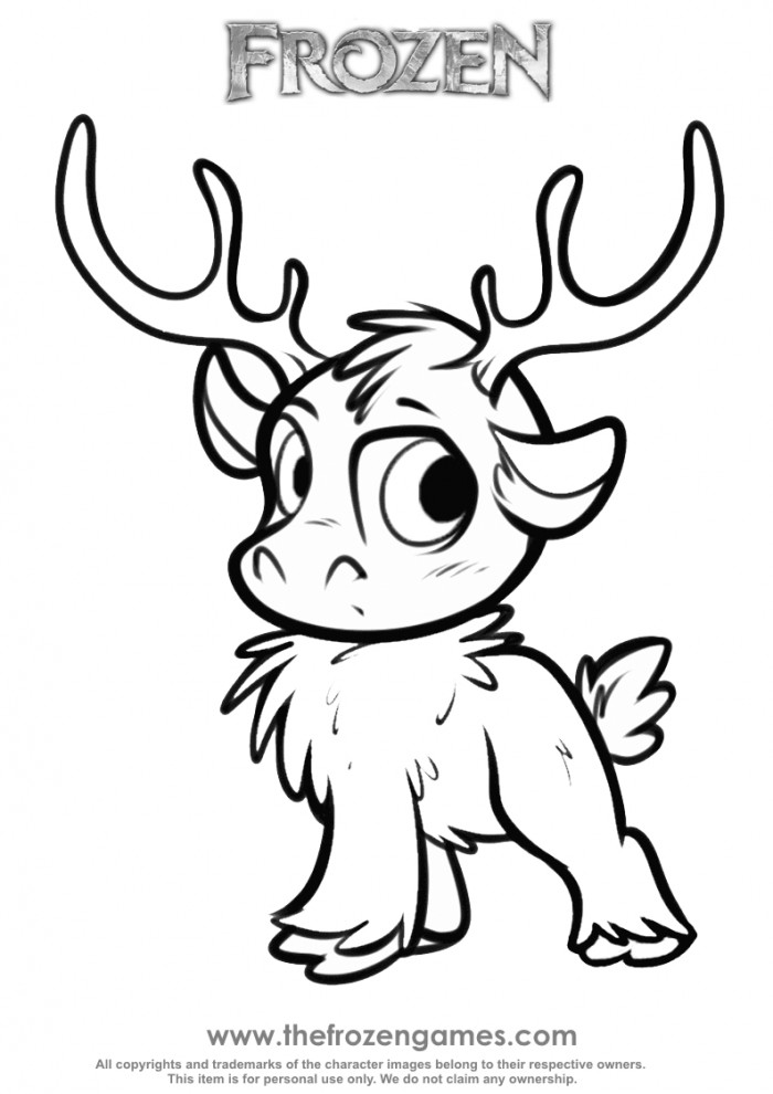 Frozen Coloring Sven As A Cub Frozen Games 700x990 Frozen Coloring Sven As A Cub Frozen Games