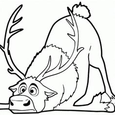 Frozen Coloring Pages Sven 03 236x236 Frozen Coloring Pages Sven 03
