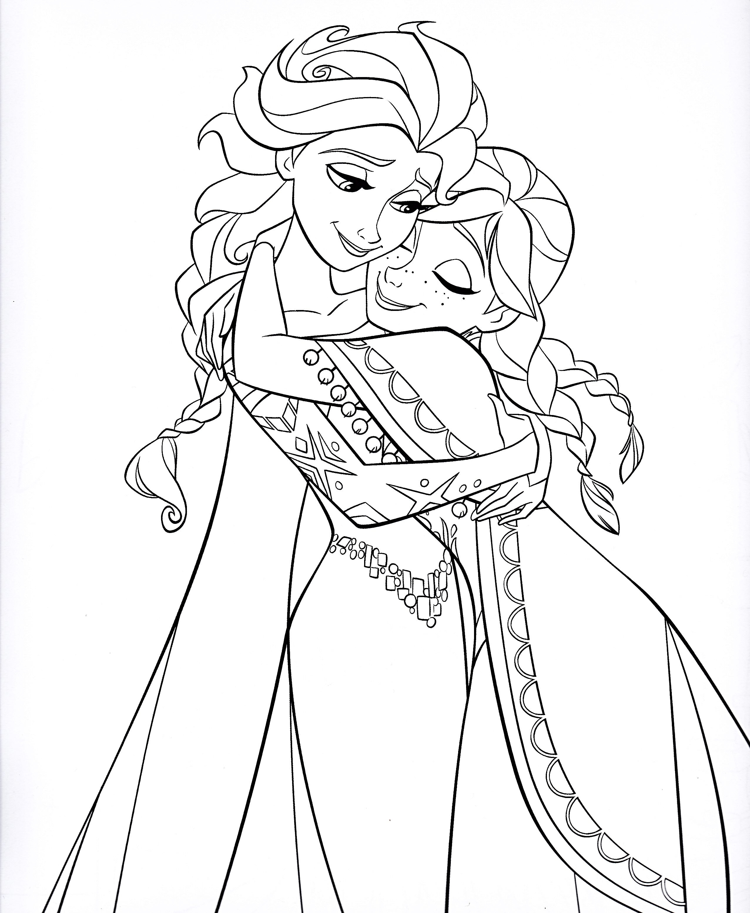Awesome All Disney Princess Together Pluse Elsa And Anna Coloring 2552x3104 Awesome All Disney Princess Together Pluse Elsa And Anna Coloring