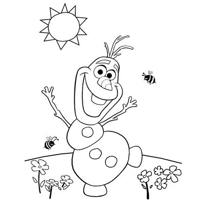 Olaf's Summer Coloring Page Disney Family 420x420 Olaf's Summer Coloring Page Disney Family