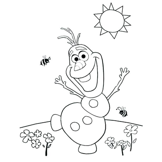 615x615 Printable Olaf Coloring Pages