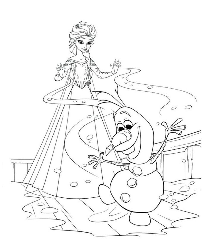 736x835 Elsa And Olaf Coloring Pages Elsa And Olaf Free Coloring Page