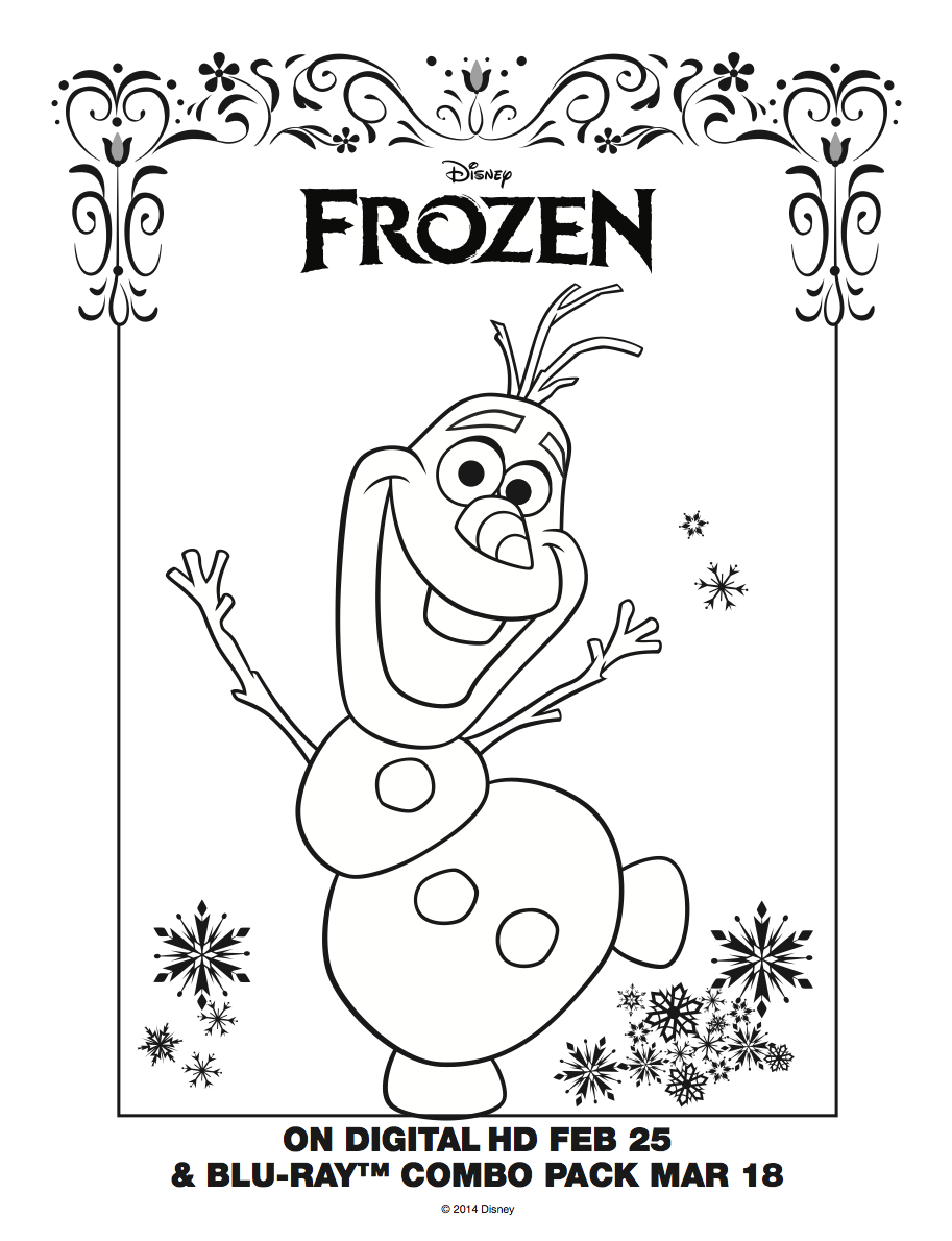 Olaf Coloring Pages Pdf