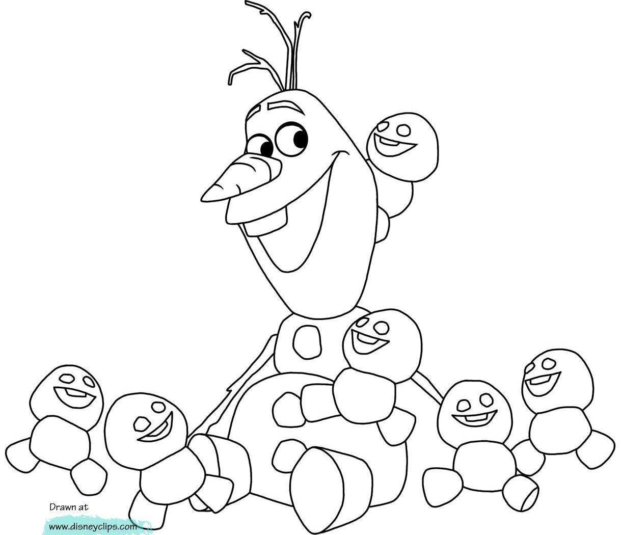 1219x1050 Olaf From Frozen Coloring Page Free Printable For Kids Cartoons