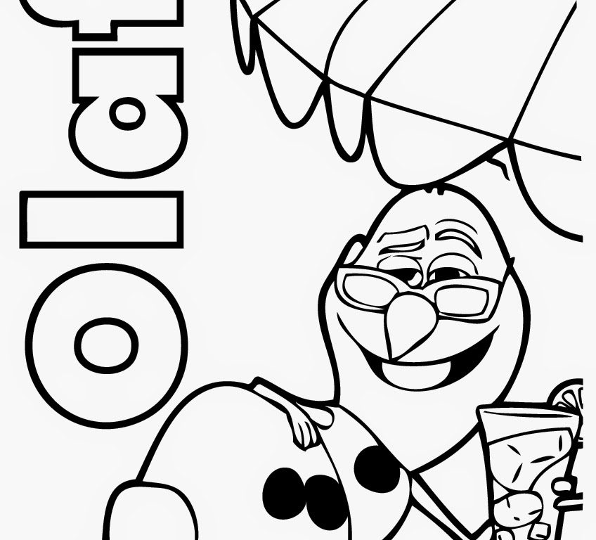 848x768 Olaf From Frozen Coloring Page Ana Printable For Kids Cartoons