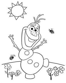 263x330 Olaf Summer Coloring Pages Offers Free Olaf'S
