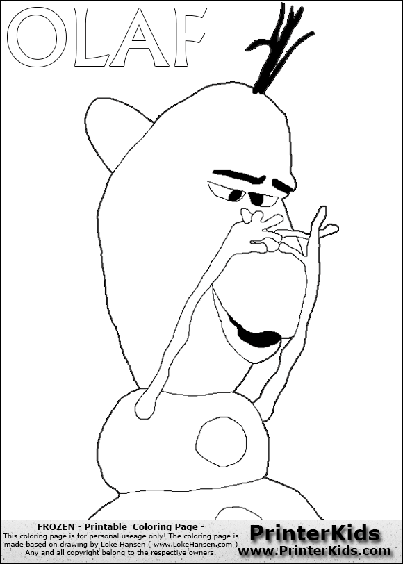 580x812 Frozen Olaf Coloring Pages Captivating Frozen Olaf Coloring Page