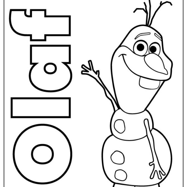 600x600 Printable Coloring Pages Frozen Olaf Within Printable Coloring