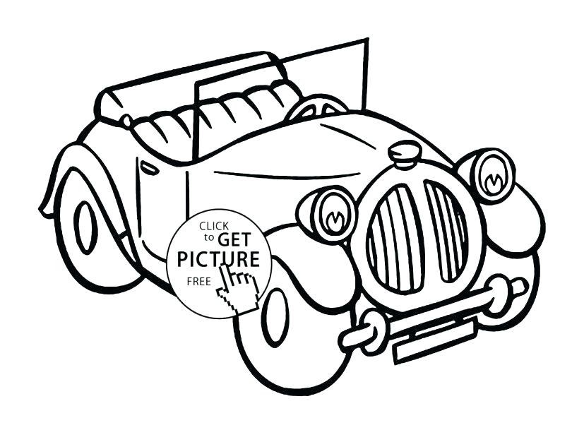 827x609 Classic Car Coloring Pages