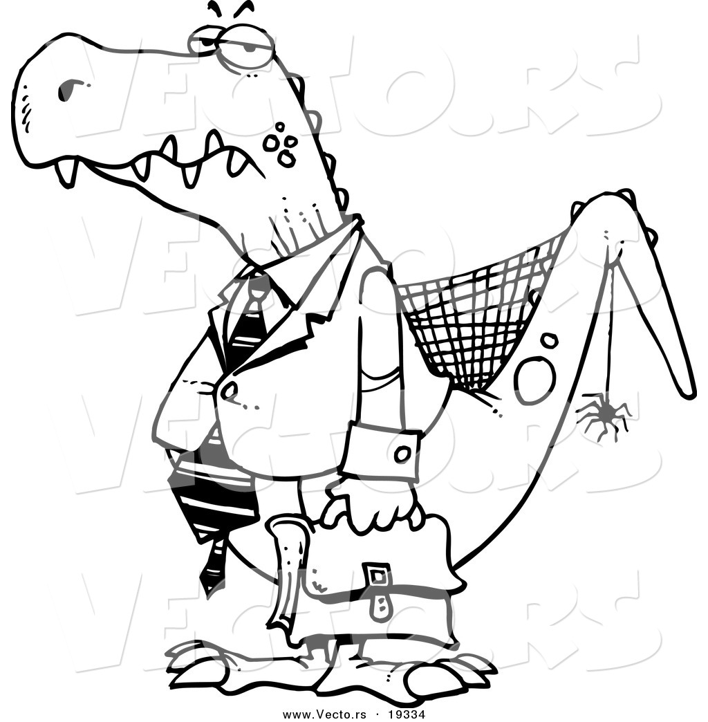 Vector Of A Cartoon Old Business Dinosaur 1024x1044 Vector Of A Cartoon Old Business Dinosaur