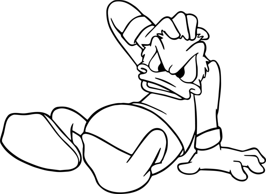 Classic Cartoon Style Image Of Donald Duck Coloring Page Within 1024x748 Classic Cartoon Style Image Of Donald Duck Coloring Page Within