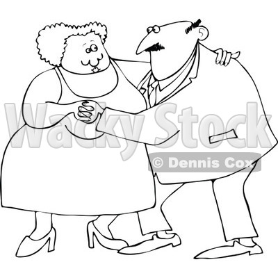 Of An Outlined Chubby Old Couple Dancing 400x400 Of An Outlined Chubby Old Couple Dancing