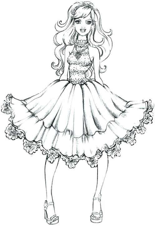 497x722 Coloring Pages Fashion Coloring Page Dress Backgrounds Coloring