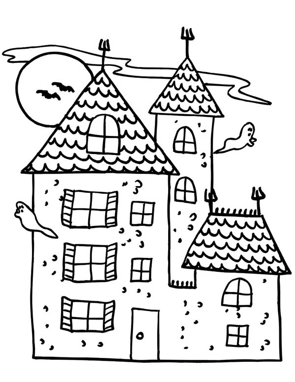 Old House Coloring Page at GetColorings.com | Free printable colorings ...